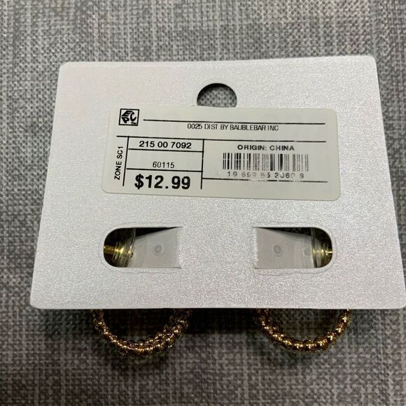 Sugarfix by BaubleBar Crystal Beaded Double Hoop Earrings - Picture 4 of 6